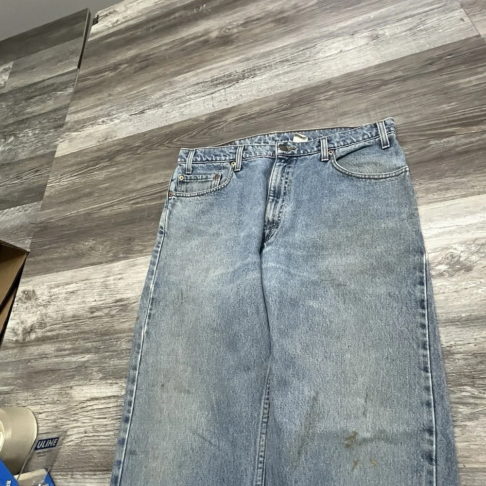 Vintage‎ Levis 550 Grunge Straight Leg Jeans 36 x 30 ( 35x29) Red Tab Paper Tag
